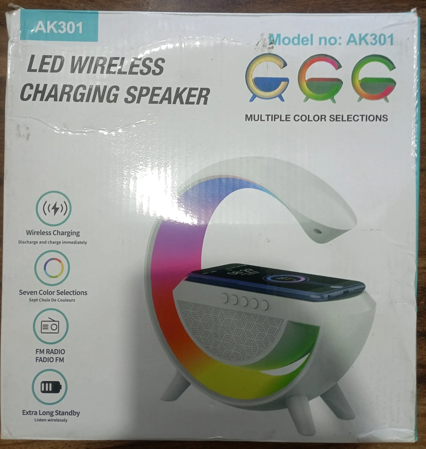 LED Wireless Charging Speaker with RGB (PA-101)