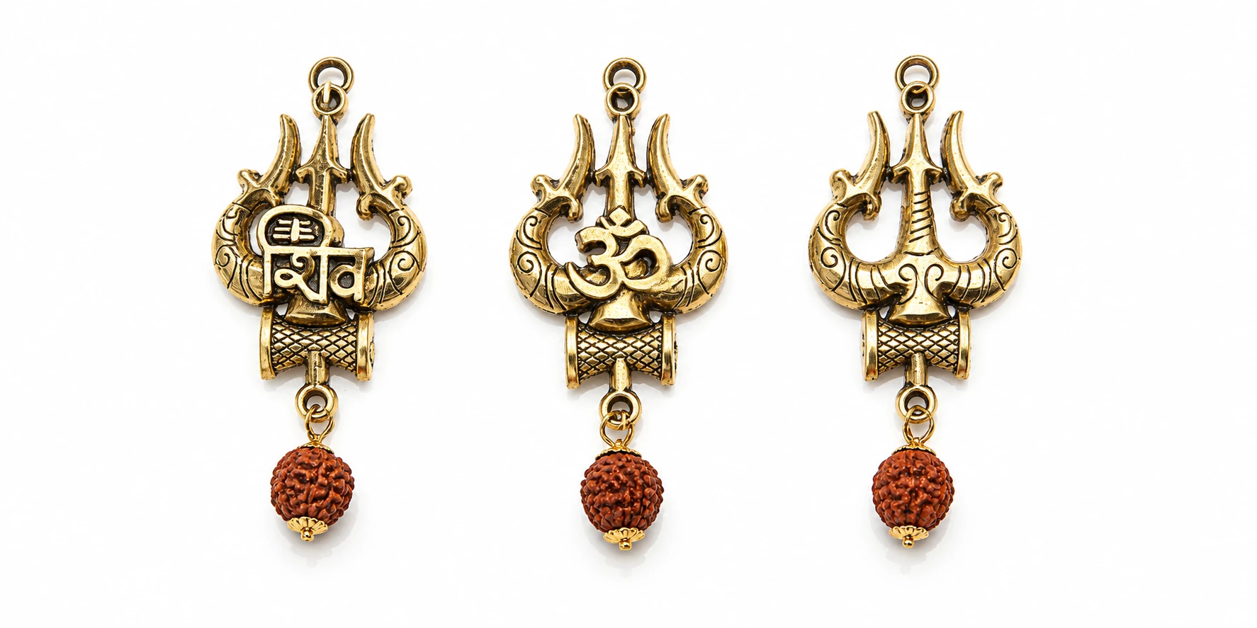 shiv trishul pendant with chain
