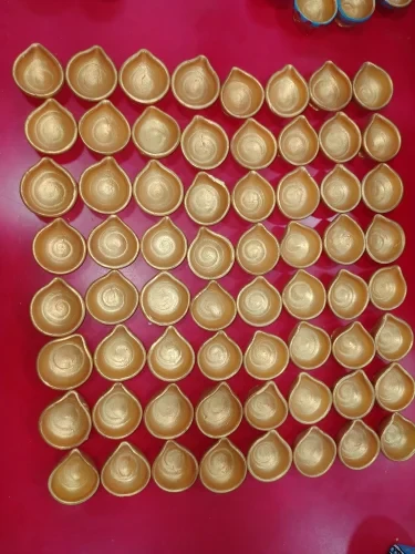 Handcrafted Oval Plain Clay Diya