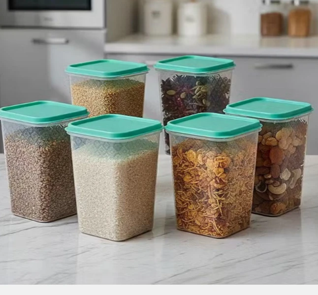 Premium Airtight Food Storage Container Set | 1100 ml Each | Pack of 6 | Leakpro