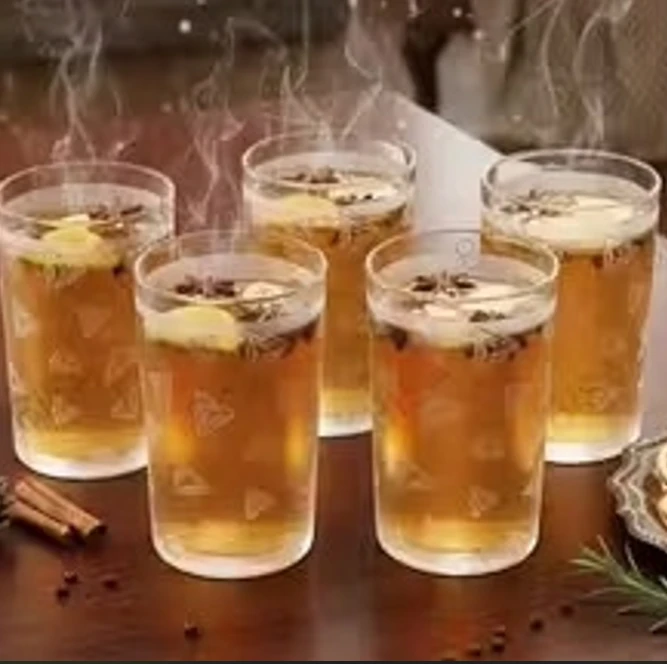 Luxury Unbreakable Frosted Crystal -Cut Glassware Set | Hot & Cold | 300ml  Styl