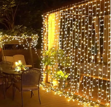 16 meter LED Curtain String Fairy Lights for Home Decoration | Warm White Hangin