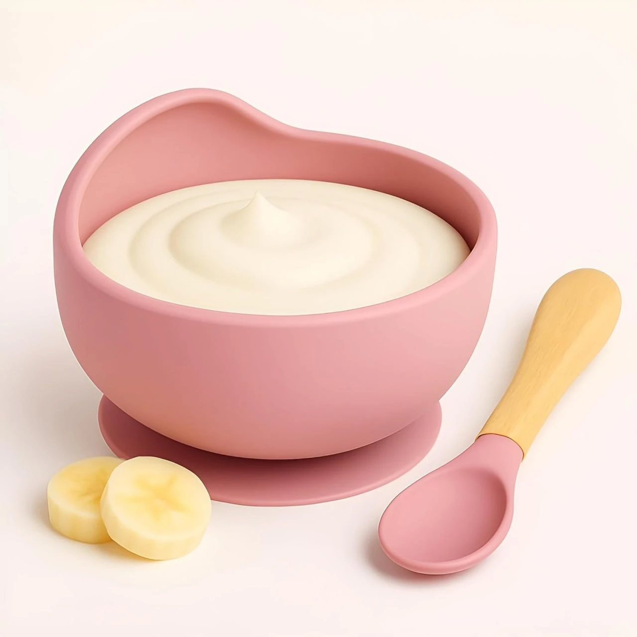 SILICONE SUCTION BOWL & SPOON SET SW-11