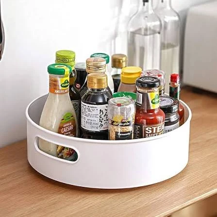 360 ROTATING TRAY  - CREAM